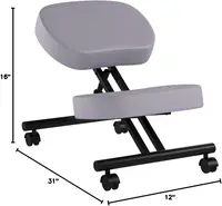 Dragonn By Vivo Ergonomic Kneeling Chair, Adjustable Stool For Home And Office - Improve Your Posture With An Angled Seat - 2