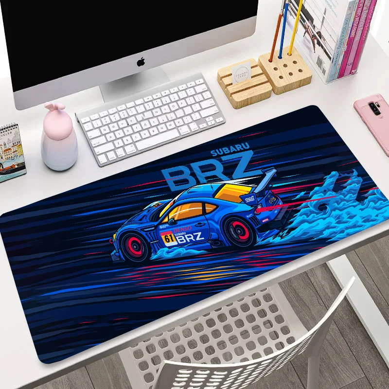

Speeding Car Mouse Pad Blue Handsome 900x400mm Mousepads Gamer Art Mause Carpet Mat Computer Desk Mats Office Game Long Padding