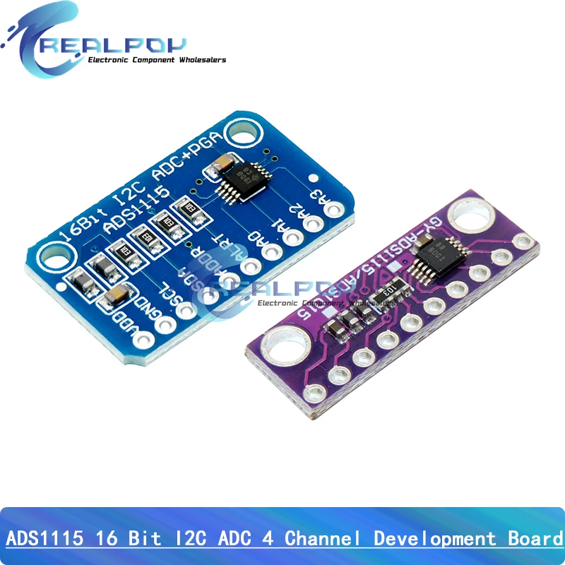 ADS1115 16-Bit-I2C-Modul Präzisions-ADC 4-Kanal-Entwicklungsboard Pro-Verstärker 2,0V bis 5,5V für Arduino RP