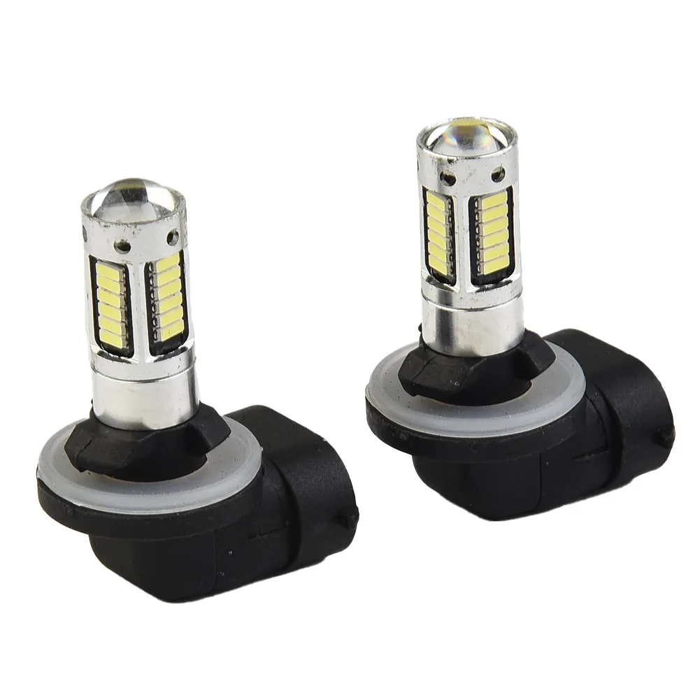 

2x Car H27 881 LED Headlight Fog Light 30W 1800 LM DRL Bulbs 4014 30SMD 6000k White Fits Fog Lights Daytime Running Lights DC12V