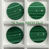 28.5x0.4mm NH35 Watch Dial Natural Green Malachite Blue Sandstone CNC Machine Cut 1
