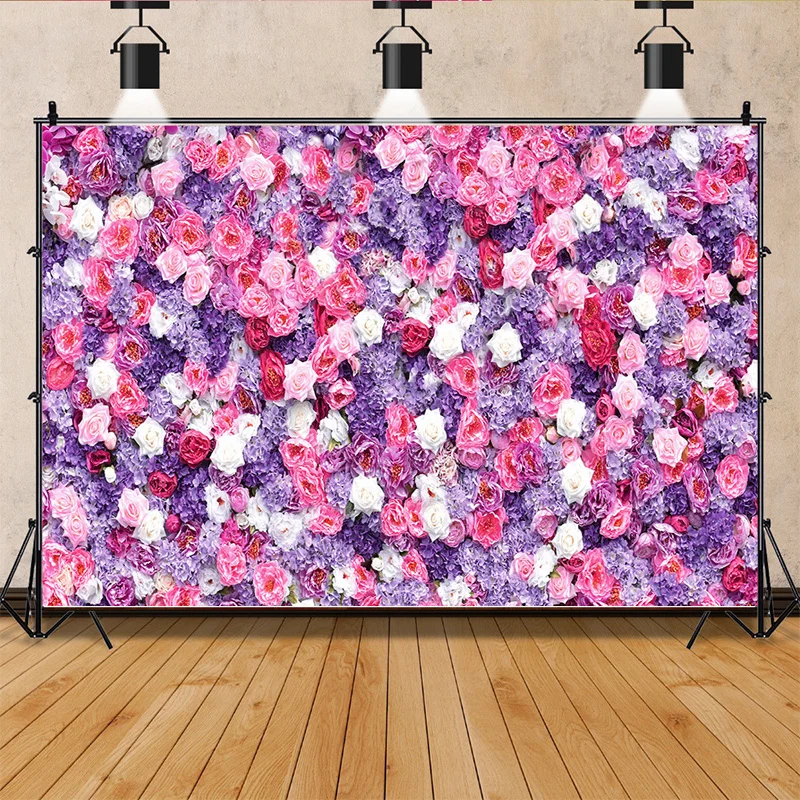 

ZHISUXI Valentine's Day Photography Backdrops Props Lover Rose Flower Wall Wedding Birthday Party Easter Background AL-06