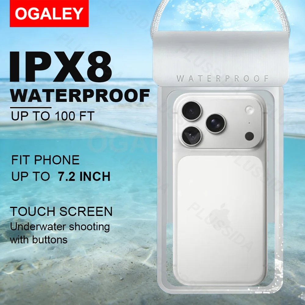 Universal Waterproof Phone Pouch with Touch Sensitivity - Ultimate Protection for Beach & Cruise Essentials