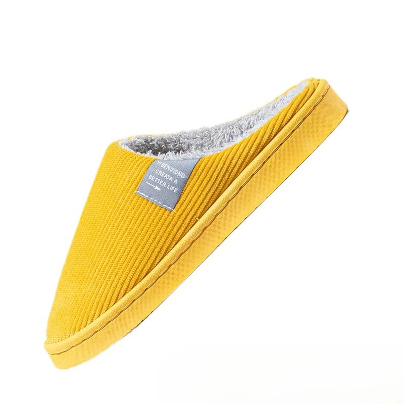 Winter Hot Sale Cotton Plush Thick-soled Slippers Women Men Indoor Outdoor Wear Soft Thick Non-slip Warm Cotton Slippers 5