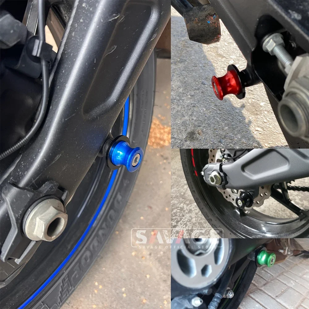 Swingarm Spools Slider for SUZUKI GSXR 125/150/600/750/1000 GSX-S 950 V-Strom 650/1050 GSXR150 GSXR125 Motorcycle Stand Screw M8,motorcycle stand,motorcycle swingarm spools