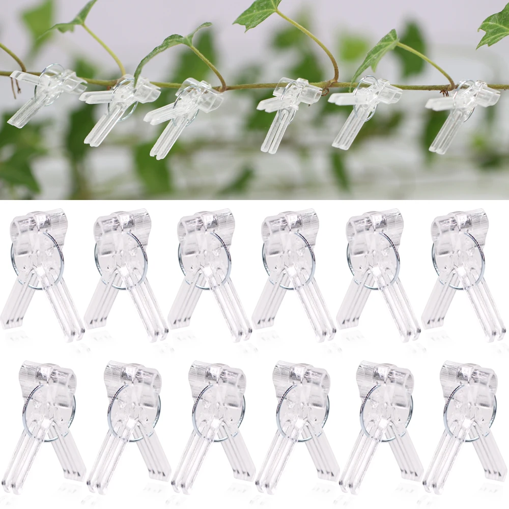 20-100 Uds 15x30MM Clips de injerto Tomoto berenjena verduras abrazadera injertada plantas de jardín herramientas de plántulas junta de plástico transparente