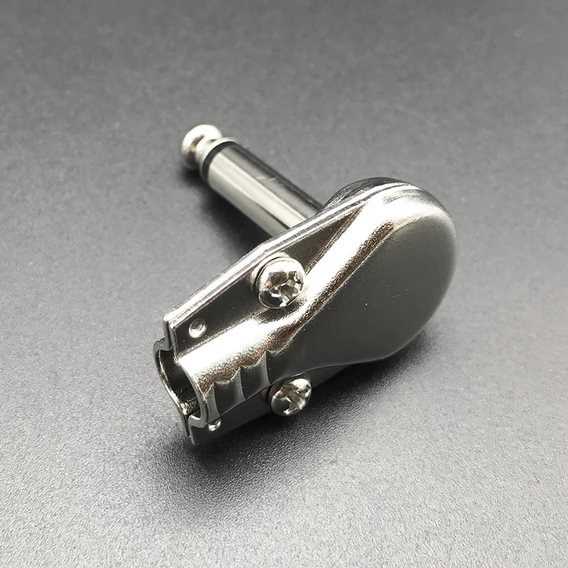 90Degree Right Angle 6.35 mm Mono 2 Pole Jack Plugs 6.35mm Guitar Audio Cables Phono Pancake 1/4 Inch Connectors 12pcs