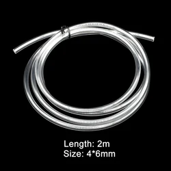 Premium CO2 Tubing for Aquarium Plant Systems - High - Quality Oxygen Hose, 2m & 5m Options, PU 4*6mm (2m)