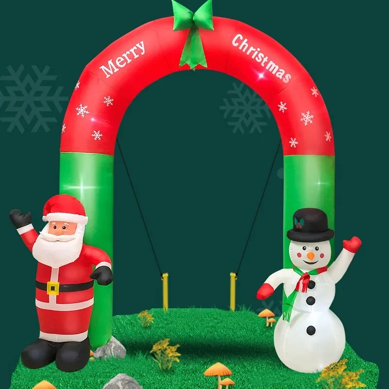 

Christmas Inflatable Arch Decoration Santa Claus Air Model Christmas Eve Gift Bag Shopping Mall Activity Props