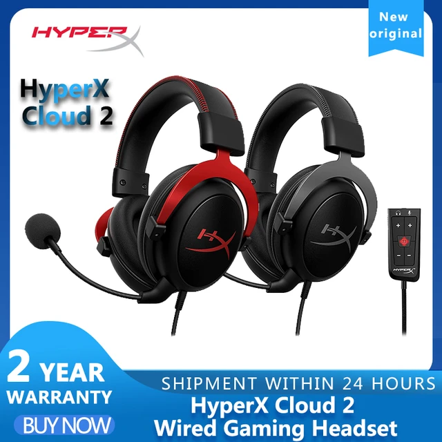 HyperX Cloud II - Gaming Headset, 7.1 Surround Sound, Memory Foam Ear Pads,  Durable Aluminum Frame, Detachable Microphone, Works with PC, PS5, PS4,  Xbox Series X