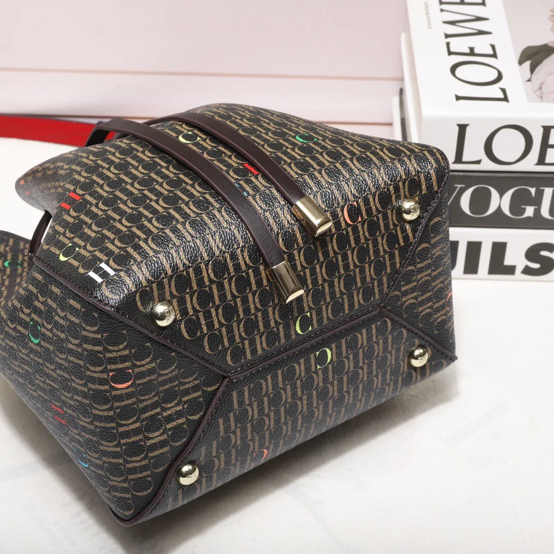 CILMI HARVILL CHHC Women's Small Bucket Bag With Retractable Opening Single Shoulder Crossbody Portable Fashionable