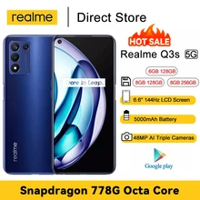 Global Rom Realme Q3s 5G Smartphones 6.6'' 144Hz Snapdragon 778G Octa Core 5000mAh 30W Flash Charge 48MP Android Cell Phones