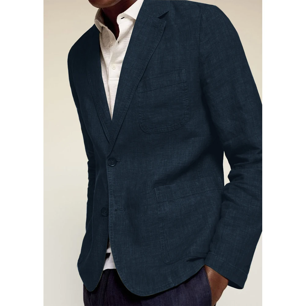 Men's Clothing Formal Jackets for Men Suits Elegant Man Suit Comfortable Breathable Thin Linen Men's Stage Costumes Blazers Coat