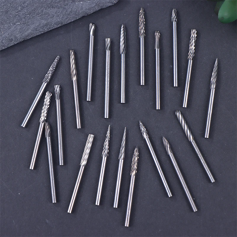 Tungsten Carbide Rotary File Hard Alloy Rotary Bur Drill Bit 3mm Shank Engraving Cutter Grinding Head For Metal And Plastic