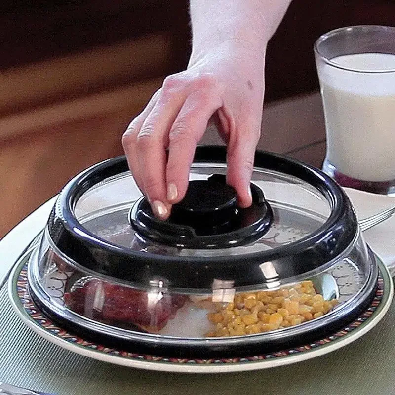 Silicone Vacuum Food Sealer Cover Kitchen Food Fresh Cover Refrigerator Dish Lid Topper Dome Kitchen Tool ABS Plastic