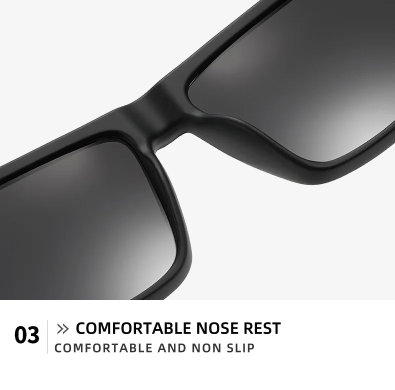 Grenzüberschreitender Bestseller Radfahren, quadratisch, polarisiert, hochwertige Outdoor-Sport-Sonnenbrille aus echter Film (Herren und Damen) – Detail 14