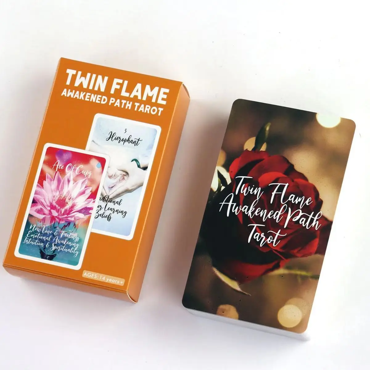 10.3*6cm Twin Flame Awakened Path Tarot 78 Pcs Keyword Cards with Meaning Oracle Card Deck Picture Tarot Reading Cards 6