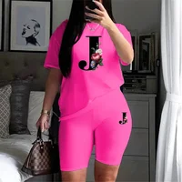 Ensemble de survêtement court pour femme A-Z Printing, décontracté pour tous les jours, 2 pièces, pour l'extérieur, la salle de sport, le jogging, vêtements pour femme, tenues d'été 2026 6