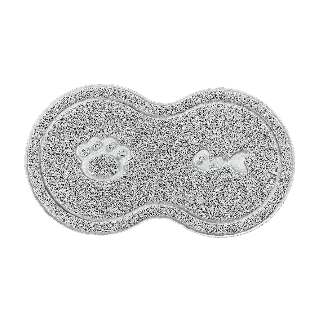 Pet dogs and cats feeding and drinking mats pure paw fish bone pattern dishes non-slip placemats easy to clean cushions pet feeding mat