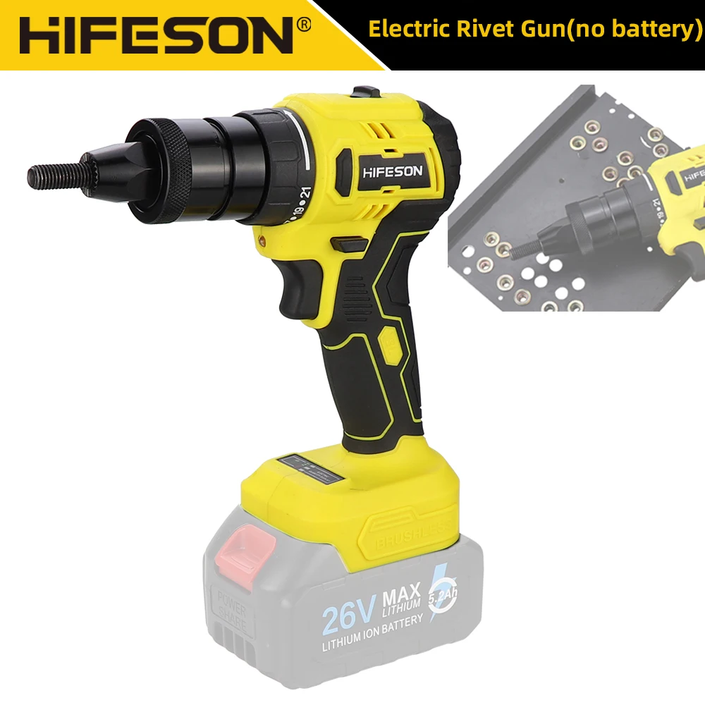 Pistola Rivettatrice Pneumatica Idraulica: Compressore D'Aria, Capacità Rivetti Da 2.4mm A 4.8mm, Forza 720kg
