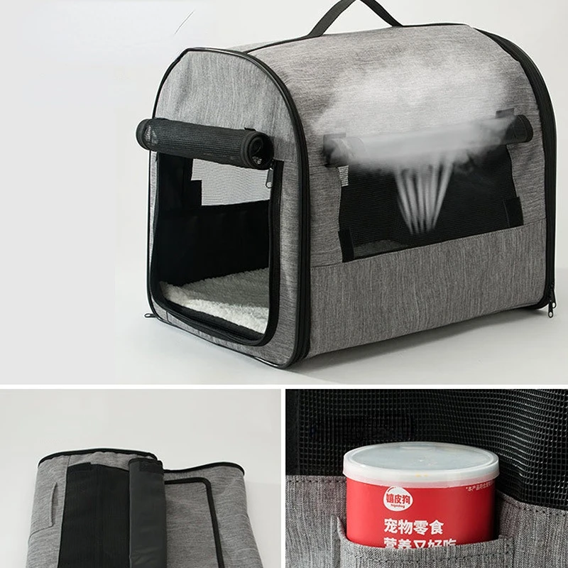 Dog Carrier Bag Pet Car Travel Crates Vehicle Folding Soft Bed Collapsible Kennel House Portable