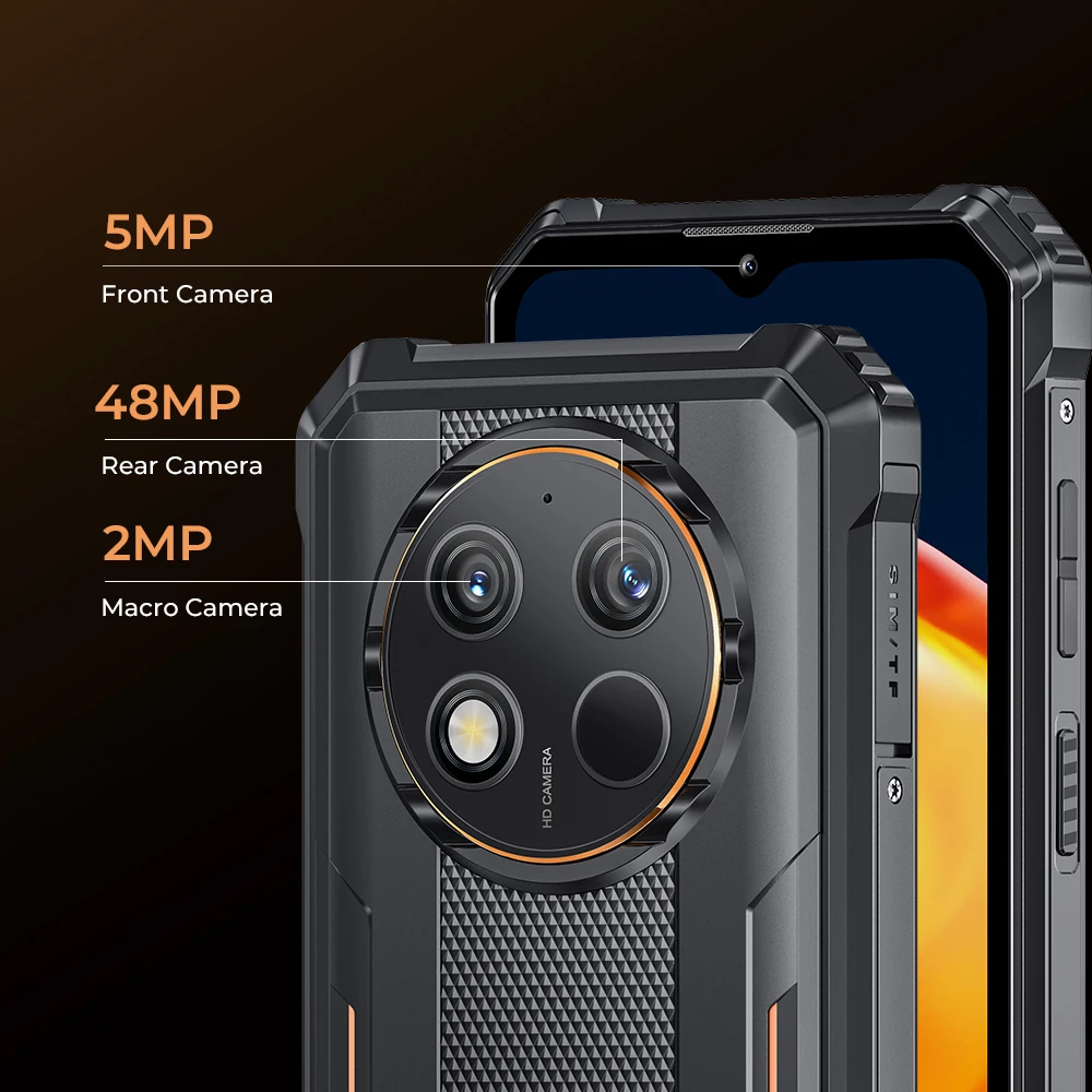 Oukitel G1 Rugged smartphone Android 6.52‘' 10600mAh 24GB+256GB rugged phone Android14 48MP HD+ Camera cell phone 5