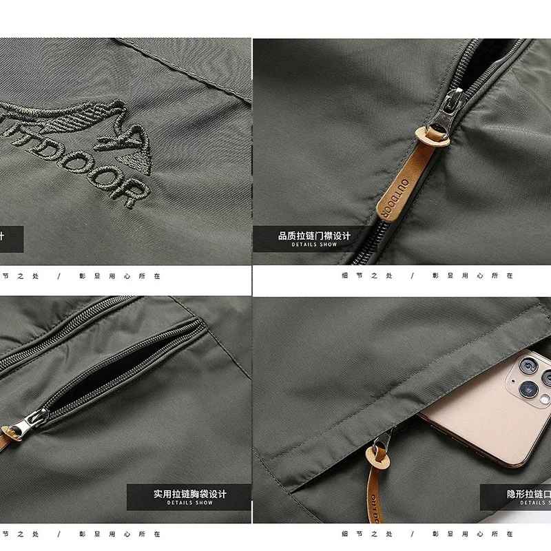 2024 Casual Jackets  Fishing Outdoor Sports Hooded Jacket Pant Men's Waterproof Clothing Jacket Summer Autumn Hiking Suit