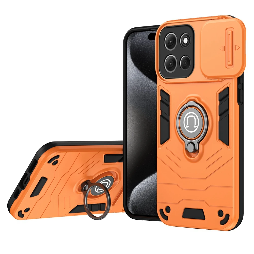 Enhanced Armor  Case with Magnetic Holder and Lens Protector Cover