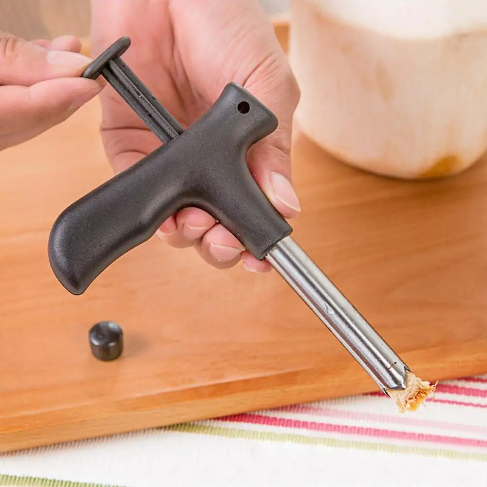 Description Picture 5 of itemStainless Steel Coconut Opener Opening Driller Cut Hole Tool Fruit Openers Tools Durable Knife Hole Tool Kitchen Accessories