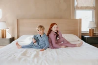 Collection de pyjamas rayés en coton SS26 pour toute la famille, ensembles de pyjamas pour enfants, combinaisons de nuit pour enfants 5
