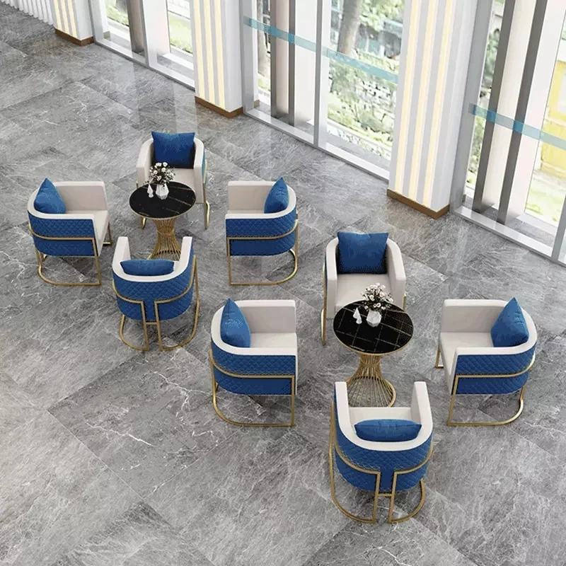 YOUTAI Multifunctional Northern European Leisure Cafe Reception Room Metal Sofa Furniture Set