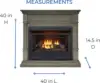 Dual-fuel Exhaustless Gas Fireplace System with Mantle Remote Control Uses 26,000 BTU with Natural Gas or Liquid Propane 6