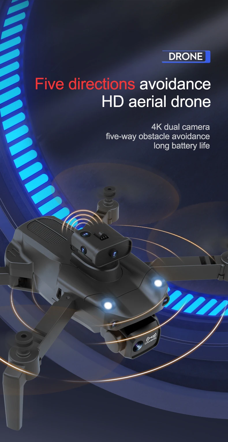 4K double sac 3B - Drone V22 Avec Double Caméra Hd, Fpv, Professionnel ...