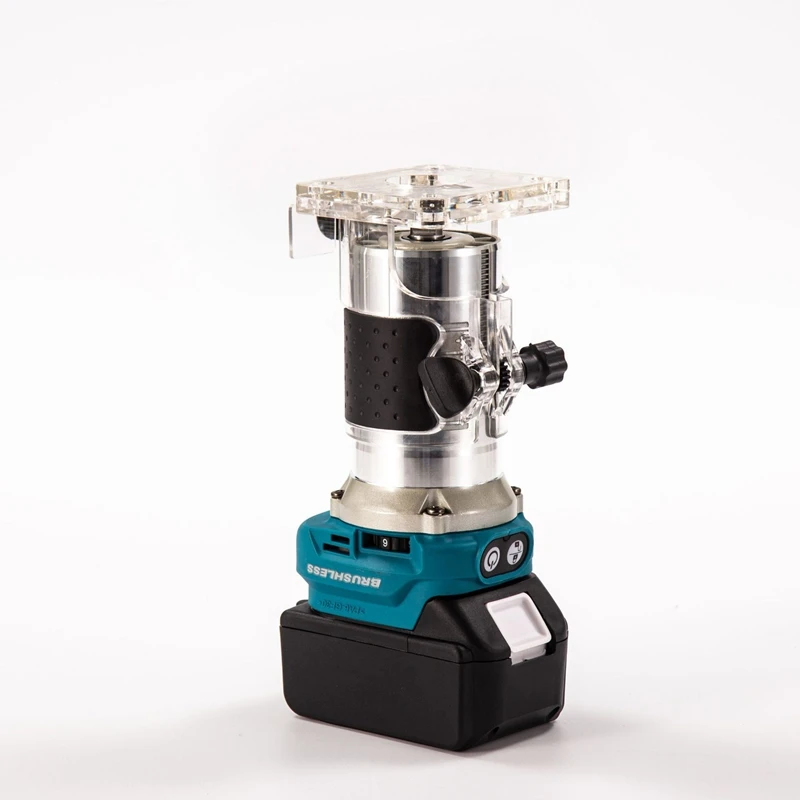 브러시리스 충전식 엣지 트리밍 머신 리튬 이온 전기 목재 밀링 목공 슬로팅 머신 조각기