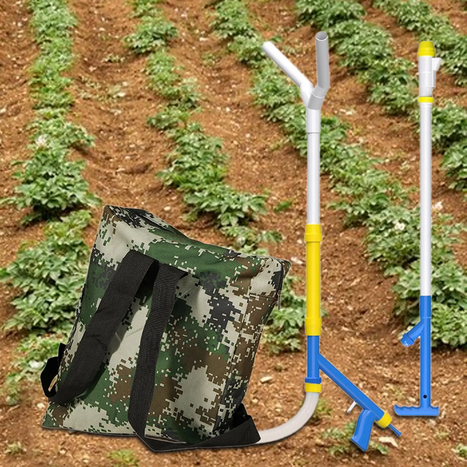 Fertilizer Spreader Multifunctional Gardening Tool 15L Manual Fertilizer Sprayer for Vegetables Corn Sugar Cane Fruit Trees Farm