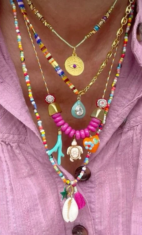 Bohemian Style Devils Eye Charms Necklace Accessories