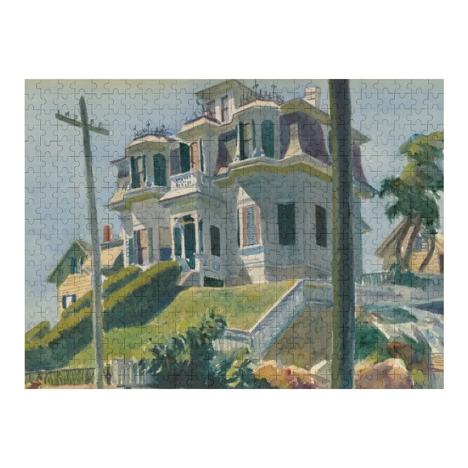 Edward Hopper. Haskell's House, 1924. Jigsaw Puzzle Animal Customizeds For Kids Customizable Child Gift Customizable Gift Puzzle