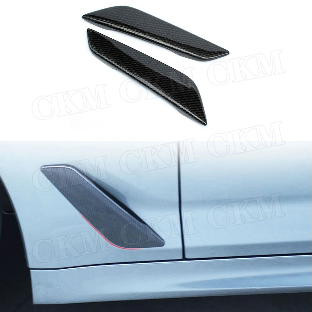 

5 Series Carbon Fiber Fender Side Air Vent Outlet Cover Trim Decorative Sticker For BMW 5 Series G30 G31 2017-2019 Car Styling