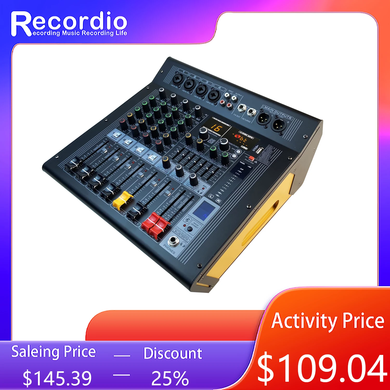 Gax-ex4 Digital Mixing Console Music Equipment Studio Recordio Dj Mixer Audio Sound With Stage Audio - AliExpress