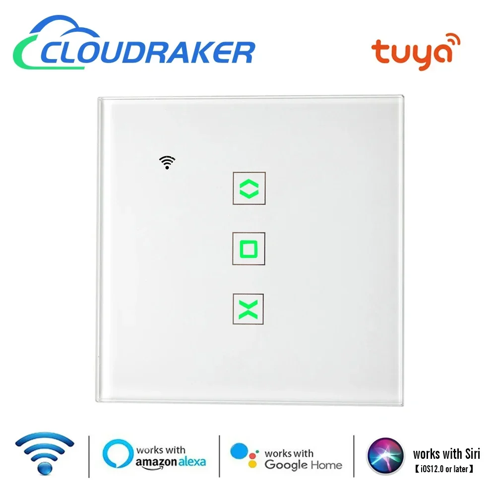 Tuya Smart EU Roller Shutter Curtain Switch WIFI Automation Module for Electric Blinds Motor with Alex Google Home Voice Control tuya smart life eu wifi curtain physical wall switch for blinds roller shutter app timer support google home alexa voice control