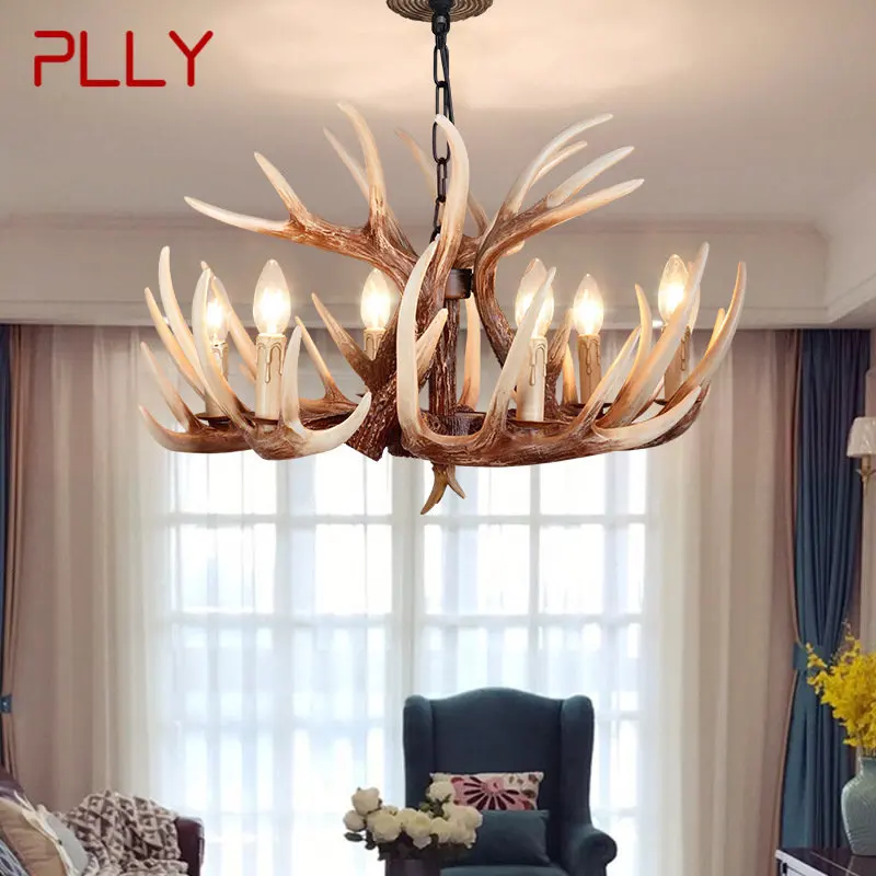 

PLLY Modern Chandelier Lighting Fixtures Creative LED Antler Pendant Ceiling Lamp for Home Dining Room Decor