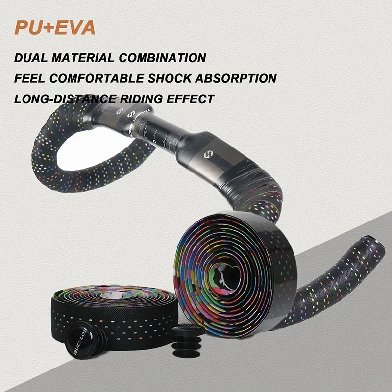 Road Bike Handlebar Tape Bicycle Silica Gel EVA Perforated Bar Wrap Belt Breatha