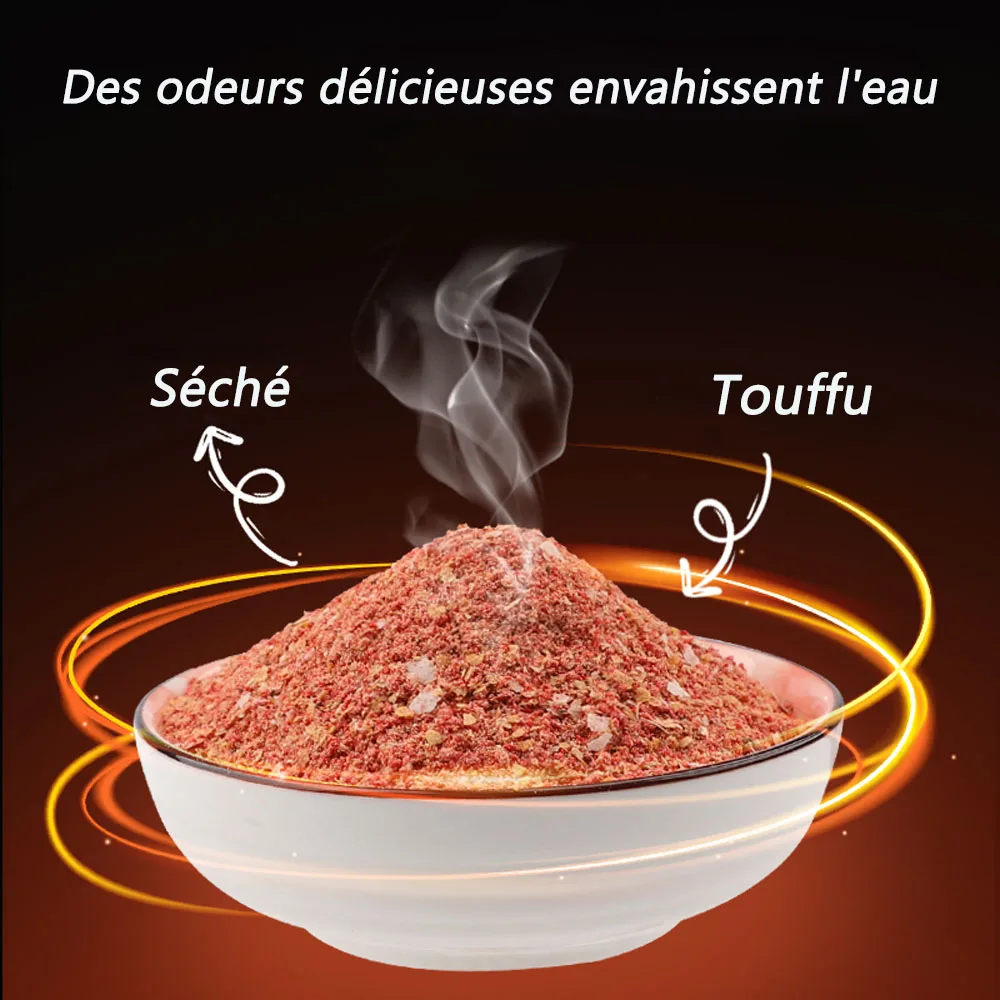 Amorce naturelle parfum forte attractant carpe tanche silure additif appât aliment poissons