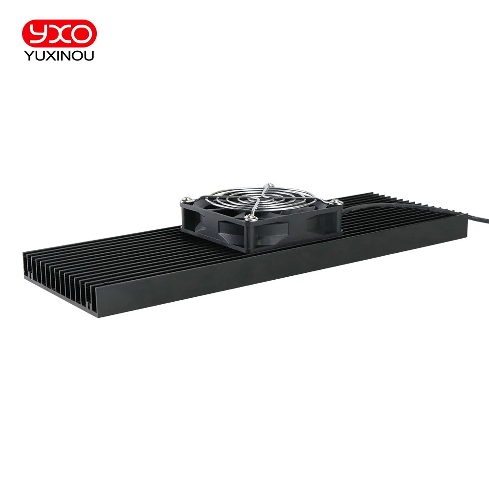 300x100x40mm Aluminium Heatsink with AC 110v 220v Fan Heat Sink Cooling Radiator Heating Dissipation for 100W 200W LED COB Light