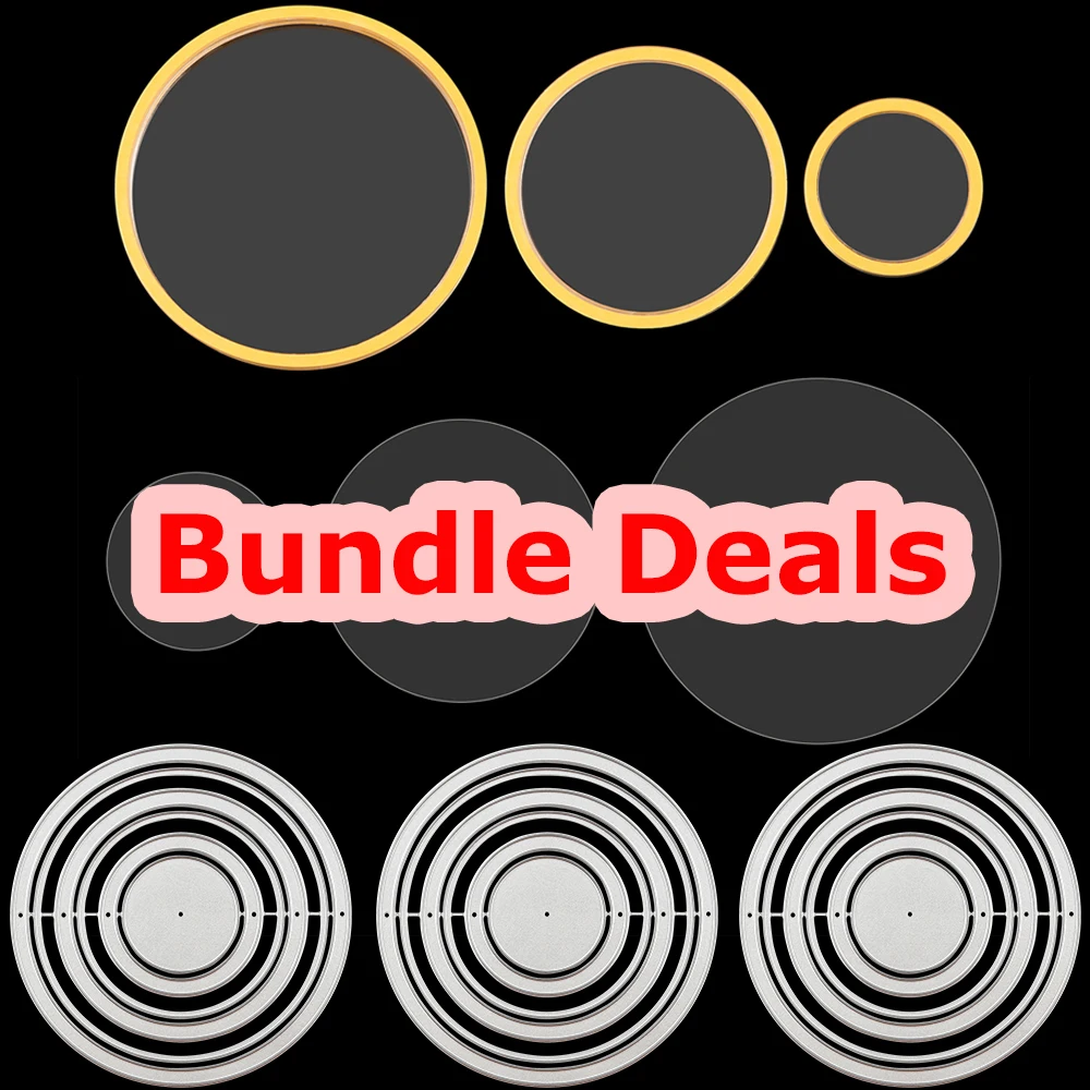 Bundle Deals 12-66Pcs Circle Shaker Panes Con Cornici Circolari Fustelle Per L'Aggiunta Di Dimensioni Scheda Shaker Interattiva Fai Da Te