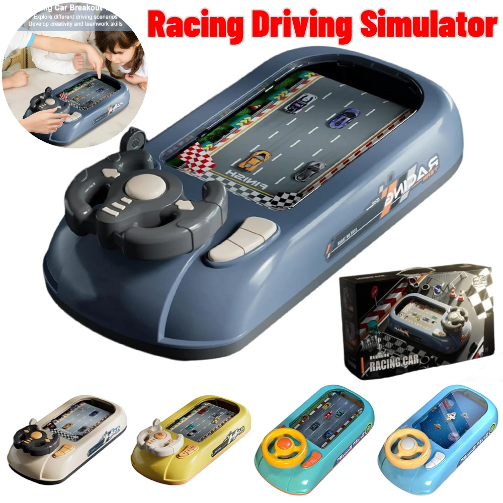 New Children's Racing Game Steering Wheel Toy with Music Kids Driving Simulator Car Racing Adventure Driving Toy Table Games - 2