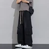 Spring New Wide Leg Washing Jean Cargo Pants Men Street Trousers Neutral Solid Color Loose Casual Thin summer pants Big Size 8xl 5