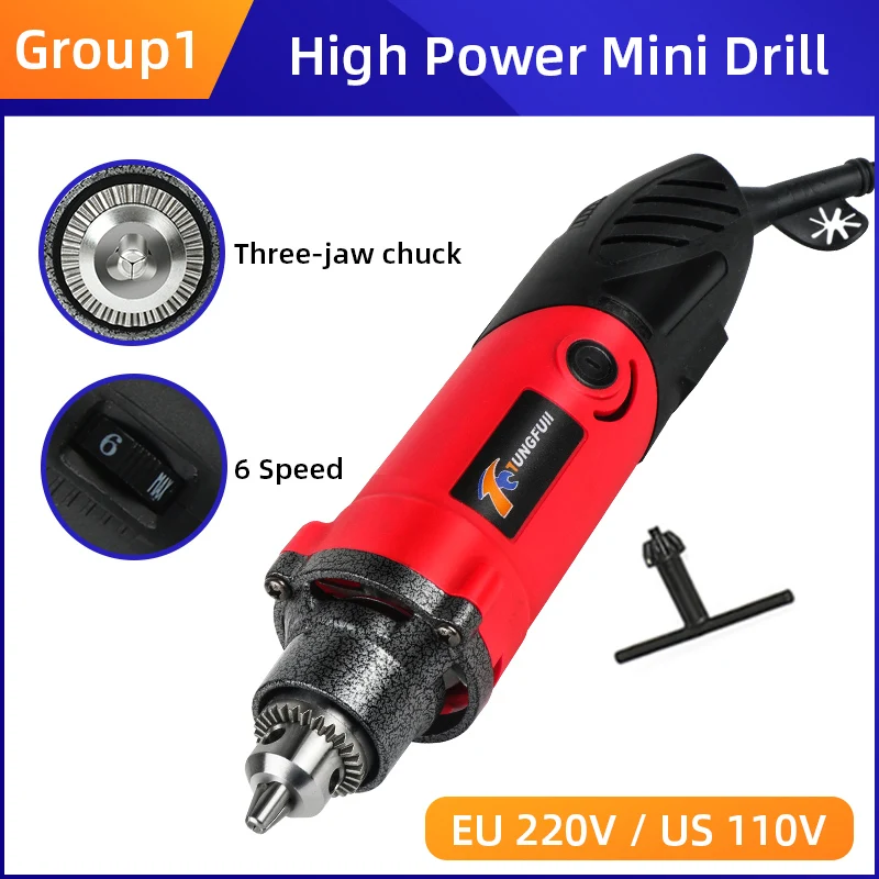 35pcs Mini Drill Mini Drill,Small Drill Electric Engraving Machine Mini  Power Polishing machine for Grinding Engraving Drilling Polishing (US Plug)