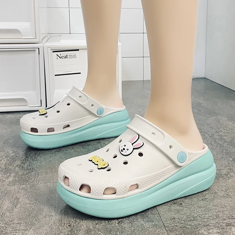 

Summer Women Sandals 2022 Female Shoes Clogs Woman Breathable Outdoor Female Sandals Anti-slip High Heels Slippers for Women
