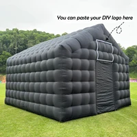 Inflatable Cube Disco Black Tent Big Mobile Portable Inflatable Night Club Tent House Pavilion For Backyard/Club Wedding Party 1